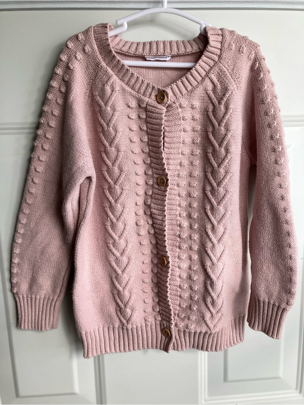 Jamie Kay cable knit bobble button down cardigan 4Y